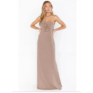 NWT Show Me Your Mumu Women's Harper Gown Dune Stretch S